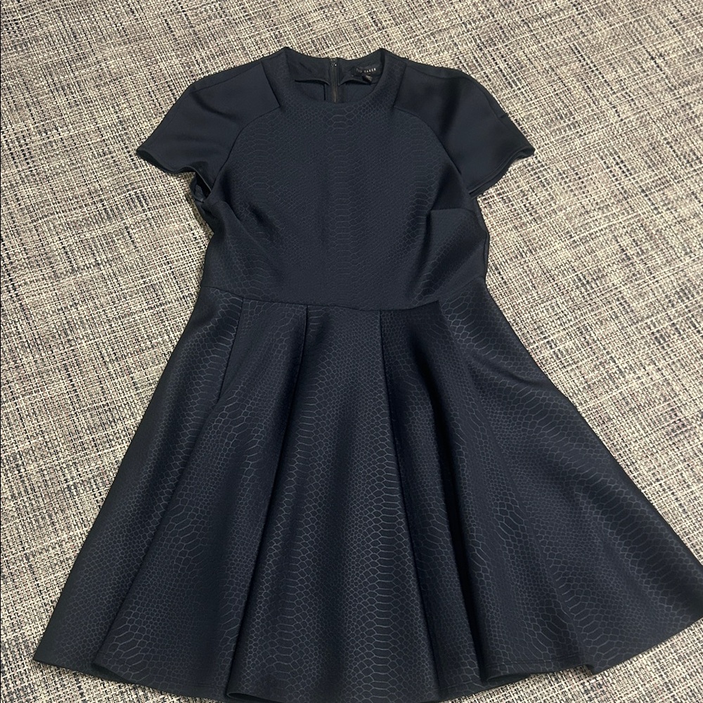 Ted Baker Black Textured Mini Dress